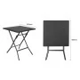 BOLERO - Table pliante carrée noire 620mm