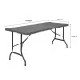 BOLERO - Table pliante rectangulaire effet rotin 1829mm