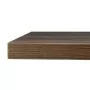 BOLERO - Table carrée complète effet bois foncé 700mm