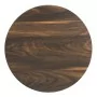 BOLERO - Table ronde complète effet bois foncé 600mm