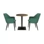 BOLERO - Table ronde complète effet bois foncé 600mm