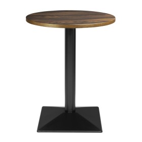 BOLERO - Table ronde complète effet bois foncé 600mm