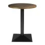 BOLERO - Table ronde complète effet bois foncé 600mm