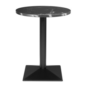 BOLERO - Table ronde complète effet pierre noire 600mm