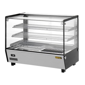 BUFFALO - Vitrine chauffante de comptoir carrée 160L