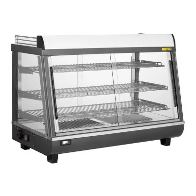 BUFFALO - Vitrine chauffante portes avant et arriere 136L