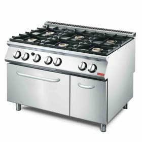 GASTRO M -  Fourneau 6 feux et four gaz Gastro M 700