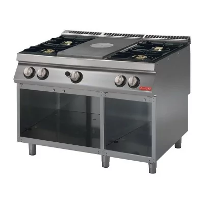 GASTRO M - Plaque coup de feu à gaz avec 4 feux vifs sur placard