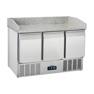 CASSELIN - Desserte réfrigérée 3 portes GN 1/1 dessus Granit  avec dosseret