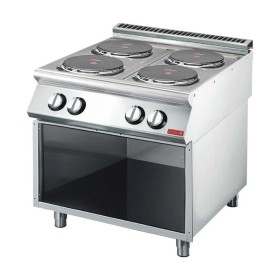 GASTRO M - Fourneau électrique 4 plaques de cuisson rondes sur baie libre