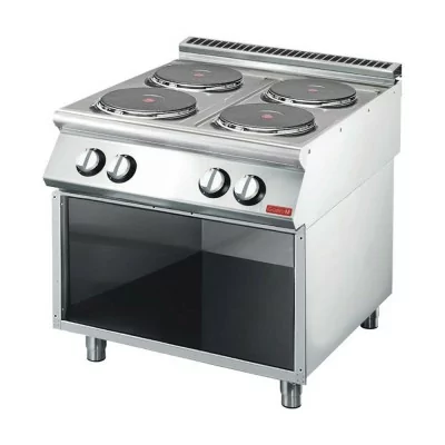 GASTRO M - Fourneau électrique 4 plaques de cuisson rondes sur baie libre