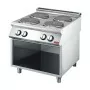 GASTRO M - Fourneau électrique 4 plaques de cuisson rondes sur baie libre