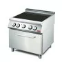 GASTRO M - Fourneau électrique vitrocéramique 4 zones sur four électrique GN 2/1