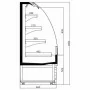 COMBISTEEL - Vitrine réfrigérée noire L. 1300 mm