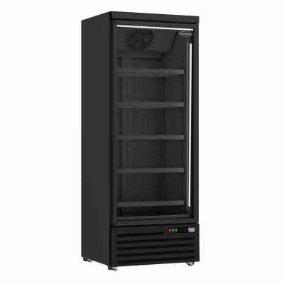 COMBISTEEL - Armoire froide négative 1 porte en verre noire 600 L