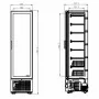 COMBISTEEL - Armoire froide négative 1 porte en verre noire 221 L