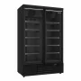 COMBISTEEL - Armoire froide négative 2 portes en verre noire 1000 L