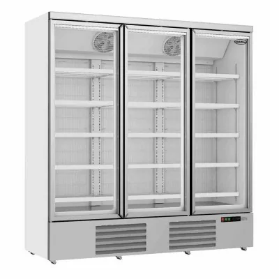 COMBISTEEL - Armoire froide négative 3 portes en verre blanche 1450 L