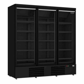 COMBISTEEL - Armoire froide négative 3 portes en verre noire 1450 L