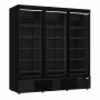 COMBISTEEL - Armoire froide négative 3 portes en verre noire 1450 L