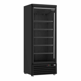 COMBISTEEL - Armoire froide positive 1 porte en verre noire 600 L