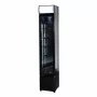 COMBISTEEL - Armoire froide positive 1 porte en verre étroit noire 105 L