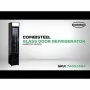 COMBISTEEL - Armoire froide positive 1 porte en verre étroit noire 105 L
