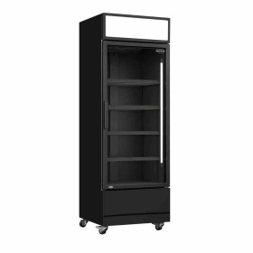 COMBISTEEL - Armoire froide positive 1 porte en verre noire 360 L