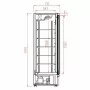 COMBISTEEL - Vitrine positive 2 porte en verre noire 1000 L