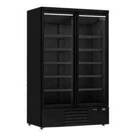 COMBISTEEL - Vitrine positive 2 porte en verre noire 1000 L