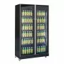 COMBISTEEL - Armoire froide positive 2 porte en verre noire 758 L