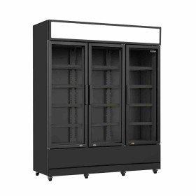 COMBISTEEL - Armoire froide positive 3 portes en verre noire 1065 L