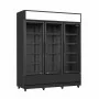 COMBISTEEL - Armoire froide positive 3 portes en verre noire 1065 L