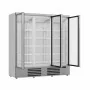 COMBISTEEL - Vitrine positive 3 portes en verre blanche 1530 L