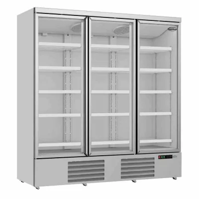 COMBISTEEL - Vitrine positive 3 portes en verre blanche 1530 L