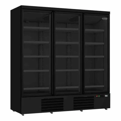 COMBISTEEL - Vitrine positive 3 portes en verre noire 1530 L
