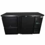 COMBISTEEL - Arrière bar réfrigérée noir 1 porte et 2 tiroirs 350 L