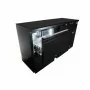 COMBISTEEL - Arrière bar réfrigérée noir 1 porte et 2 tiroirs 350 L