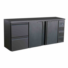 COMBISTEEL - Arrière bar réfrigérée noir 2 portes et 2 tiroirs 537 L