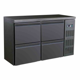 COMBISTEEL - Arrière bar réfrigérée noir 4 tiroirs 350 L