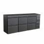 COMBISTEEL - Arrière bar réfrigérée noir 6 tiroirs 537 L