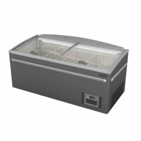 COMBISTEEL - Congélateur bahut gris pour supermarché tête de gondole dégivrage automatique 630 L