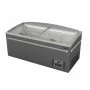 COMBISTEEL - Congélateur bahut gris pour supermarché tête de gondole dégivrage automatique 630 L