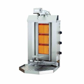 COMBISTEEL - Gyros grill de gaz moteur au-dessus 3 zones de chauffage