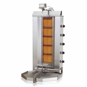 COMBISTEEL - Gyros grill de gaz moteur au-dessus 5 zones de chauffage