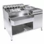 COMBISTEEL - Cocktails bar station incl. évier, lave-verres, bacs gn, speedrail porte-bouteilles