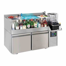 COMBISTEEL - Table réfrigérée 2 portes avec bar à cocktails