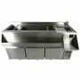 COMBISTEEL - Table réfrigérée 3 portes avec bar à cocktails