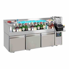COMBISTEEL - Table réfrigérée 3 portes avec bar à cocktails
