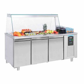 COMBISTEEL - Saladette 3 portes 4x GN 1/1 récipient